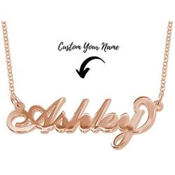 MyNameNecklace Personalized Name Necklace-Nameplate Christmas Jewelry Gift-18k Rose Gold Plating-RGPCUSTOM ANY NAME