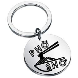 FAADBUK Funny Vietnamese Cuisine Keychain Vietnam Foodie Chef Cook Food Gift Pho Sho Jewelry Vietnamese Noodle Foodie Keyring