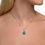 Blue Crystal Infinity Teardrop Pendant on a 925 Sterling Silver Chain Swarovski Crystal Pendant Necklace 15.7 Inch for Women Girls Blue Crystal Infinity Teardrop Pendant on a 925 Sterling Silver Chain Swarovski Crystal Pendant Necklace 15.7 Inch for Women Girls
