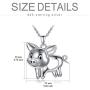WINNICACA S925 Sterling Silver Cute Animal Necklace Birthday Jewelry Gifts for Pig/Mouse/Cow/Flamingo Lovers