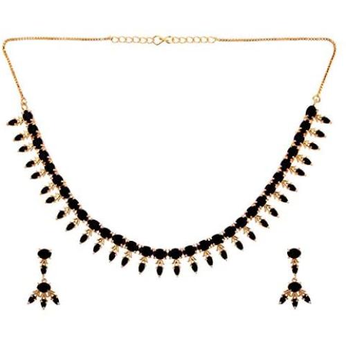 Efulgenz Indian Bollywood Gold Plated Crystal Rhinestone Wedding Bridal Choker Necklace Earring Jewellery Set