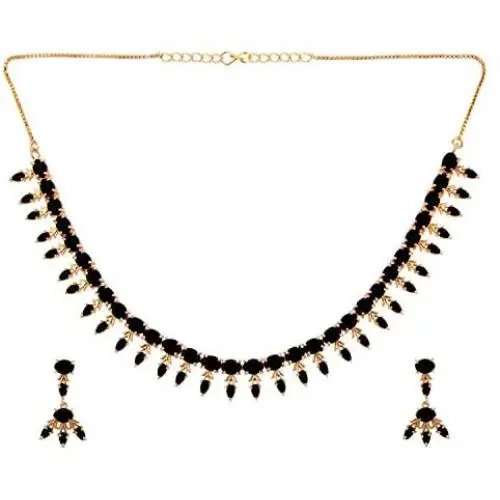 Efulgenz Indian Bollywood Gold Plated Crystal Rhinestone Wedding Bridal Choker Necklace Earring Jewellery Set Efulgenz Indian Bollywood Gold Plated Crystal Rhinestone Wedding Bridal Choker Necklace Earring Jewellery Set
