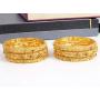 Ratna Creation SANARA Indian Bollywood Ethnic Gold Tone Crystal Stone 6 pc Bangle Bracelet Set Traditional Bangle Set Wedding Costume Jewelry
