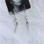 Infinity Love Heart Dangle Drop Earrings Asymmetry Double Heart Cool Pistol Handcuffs Earrings Stud for Couple Women Girls
