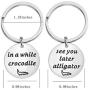KUIYAI See You Later Alligator in a While Crocodile Keychain Set Farewell Gift Couple’s Jewelry