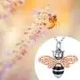 Cremation Jewelry TRISHULA 925 Sterling Silver Bee Pendant Urn necklaces for Women Cremation Jewelry TRISHULA 925 Sterling Silver Bee Pendant Urn necklaces for Women