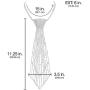 SP Sophia Collection Womens Sparkling Rhinestone Tie Inspired Drop Necklace with Cascading V Designs