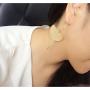 Fashion Exaggerated 18K Gold Geometric Multi-layer Half Circle Dangle Drop Earring for Women