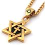 GUNGNEER Israel David Star Necklace Stainless Steel Keel Chain Strength Spiritual Jewish Star Jewelry Men Women