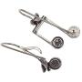 NOVICA Moonstone .925 Sterling Silver Musical Note Themed Drop Earrings, Blue Bird Songs