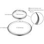 Cupimatch Stainless Steel Omega Chain 8mm 18 inch Necklace 7.3 inch Bracelet Jewelry Set for Women Girl