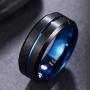 LaurieCinya Tungsten Carbide Ring Men Women Wedding Band Engagement Ring 8mm Comfort Fit Engraved ‘I Love You’