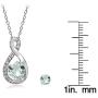 Lovve Sterling Silver Gemstone & White Topaz Infinity Heart Necklace Earrings Set