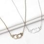 Furious Jewelry Alloy Personality Retro Handcuffs Freedom Pendant Necklace， Rolo Chain 22+2