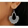 Collar Earrings RBG Judge Earrings Memorial Gifts Alloy Dangle Drop Earrings Jewelry Gifts for Mothers Fans of Ruth Bader Ginsburg Designer Earrings - Style 1 Silver Color