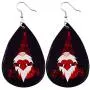 8 Pairs Christmas Santa Claus Plaid Earrings Set Plaid Gnome Teardrop Earrings Lightweight Faux Leather Xmas Dangle Earrings for Women Girls Jewelry(A)
