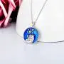 ROMANTIC WORK The Little Prince with Fox Necklace for Women Sterling Silver Animal Woodland Friend Pendant Chain Fox Jewelry Gift for Animal Lovers Teen Girls