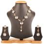 Touchstone Indian Bollywood Intricately Crafted Diamond Look Rhinestone Crystal Colorful Wedding Designer Jewelry Necklace Set in Gold and Silver Tone for Women.