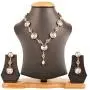 Touchstone Indian Bollywood Intricately Crafted Diamond Look Rhinestone Crystal Colorful Wedding Designer Jewelry Necklace Set in Gold and Silver Tone for Women.