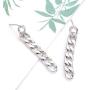 ZITULRY Link Chain Drop Earrings for Women Statement Long Dangle Earrings Silver Gold plated Stud Earrings for girl