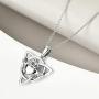 ONEFINITY Claddagh Necklace Sterling Silver Good Luck Irish Claddagh Celtic Knot Love Heart Pendant Necklace Jewelry Gifts for Women