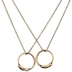 Lux Accessories A Promise is Forever BFF Matching Ring Necklace Set