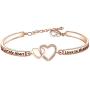 KUIYAI Memorial Jewelry Sympathy Gift A Piece of My Heart Lives in Heaven Bracelet Loss Jewelry Inspirational Bangle Remembrance Jewelry