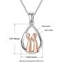 BEBEWO 10K 14K 18K Gold Sister Pendant Necklace, Female Friendship Gold Necklace Jewelry for Best Friend/Women/Sister/Birthday