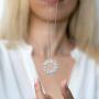 ENZOMAR Sun Necklace for Women - Wedding Jewelry for Bride, Crystal Necklaces, Engagement Jewelry for Women, Long Distance Relationships, You are My Sunshine Necklace, Wedding Anniversary Jewelry for Her, Bridal Jewelry, Grandmother Birthday Necklace