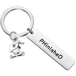 Zuo Bao PHD Graduation Gift 2020 PH.D Keychain Doctorate Student Graduate Gift Phinished Jewelry Doctor Graduation Gift Learned Scholar Graduate Keyring