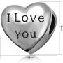 TGLS Heart Mom Charm Love Mother Gifts Jan-Dec Simulated Birthstone Beads for European Charms Bracelets