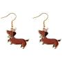 BAUNA Dachshund Dangle Earrings Dog Mom Doxie Gifts Ideas Cute Animal Jewelry for Women Girls Gift