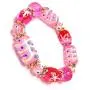 Linpeng GBP-011 Beaded Bracelet for Women Girls, Gift For Women, Glass Beads Stretch Bracelet -Hand Paint Gift Box Beads- Length 7.5'', Pink Linpeng GBP-011 Beaded Bracelet for Women Girls, Gift For Women, Glass Beads Stretch Bracelet -Hand Paint Gift Box Beads- Length 7.5'', Pink