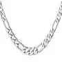 U7 Stainless Steel Figaro Chain|Width 3mm-12mm|Length 16 Inch to 32 Inch|Italian Style Flat Link Necklace for Men and Women, Gift Box Packed