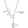 SXNK7 Stainless Steel Stethoscope Lariat Necklace Heartbeat Pendant for Doctor Nurse Jewelry (Silver Tone)