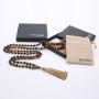 BALIBALI 8MM Beads Chakra Long Mala Necklace Natural Stone Meditation Statement Necklace Japa Yoga Buddhist Rosary Prayer Charm Beaded Tassel Necklace