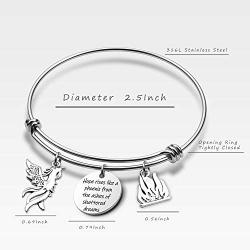 Phoenix Bracelet for Woman Rise from the Ashes Bracelet Rebirth Jewelry Inspirational Phoenix Jewelry Phoenix Bird Jewelry（BR-Hope rises）