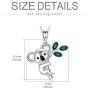 AOBOCO Sterling Silver Cute Animal Heart Pendant Necklace for Women Teen Girls, Embellished with Crystals from Austria