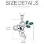 AOBOCO Sterling Silver Cute Animal Heart Pendant Necklace for Women Teen Girls, Embellished with Crystals from Austria