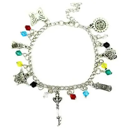Black Butler Charm Bracelet Quality Cosplay Jewelry Anime Manga Series with Gift Box