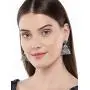 Aheli Indian Traditional Bollywood Silver Oxidized Peacock Jhumki Jhumka Earrings for Women (Blue) Aheli Indian Traditional Bollywood Silver Oxidized Peacock Jhumki Jhumka Earrings for Women (Blue)