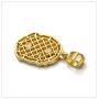 Nsitbbuery Hip Hop Plated 18K Gold Iced Out Ape Head Tag Pendant Chain Necklace