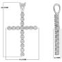 La Joya 1/6-1/2 Carat Total Weight (ctw) Lab Grown Diamond Cross Pendant Necklace Collection - White Rhodium Plated .925 Sterling Silver With Adjustable Chain - GH Color SI Clarity Diamonds