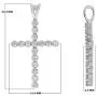 La Joya 1/6-1/2 Carat Total Weight (ctw) Lab Grown Diamond Cross Pendant Necklace Collection - White Rhodium Plated .925 Sterling Silver With Adjustable Chain - GH Color SI Clarity Diamonds