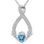 DAOSHANG 925 Sterling Silver High Polish Infinity Good Luck Irish Claddagh Pendant Necklace for Women DAOSHANG 925 Sterling Silver High Polish Infinity Good Luck Irish Claddagh Pendant Necklace for Women