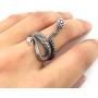 9 Pcs Vintage Frog Open Rings Set Knuckle Stacking Ring Snake Cat Animal Ring Boho Hug Finger Rings for Women Men Girls
