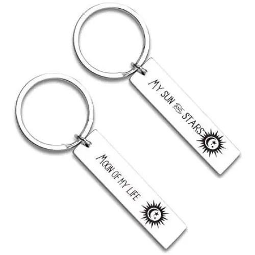My Sun and Stars Moon of My Life Keychain Set Game of Thrones Jewelry Inspired Gift For Couples Keychain Set