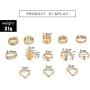 9-16 Pieces Stackable Joint Knuckle Midi Finger Ring Sets,Boho Vintage Crystal Snake Sunflower Moon Star Crown Rings for Women Teen Girls