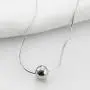 CISHOP Sterling Silver Ball Necklace Simple Polished Dot Pendant Necklace for Women CISHOP Sterling Silver Ball Necklace Simple Polished Dot Pendant Necklace for Women