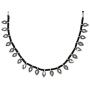 Saissa Silver Tone Oxidized Choker Boho Gypsy Thread Rope Indian Necklace Jewelry for Women